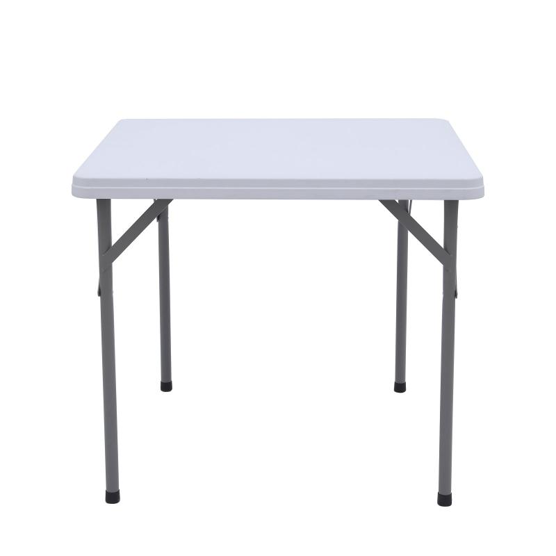 Lakhow Square Folding Card Table with Resin Top, Portable Fold